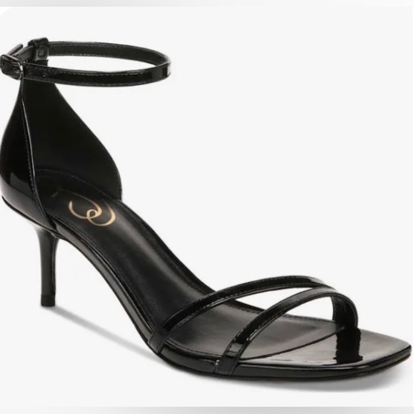 NWT Sam Edelman Size 7 Peonie Square Toe Sandal  Black - Picture 1 of 6